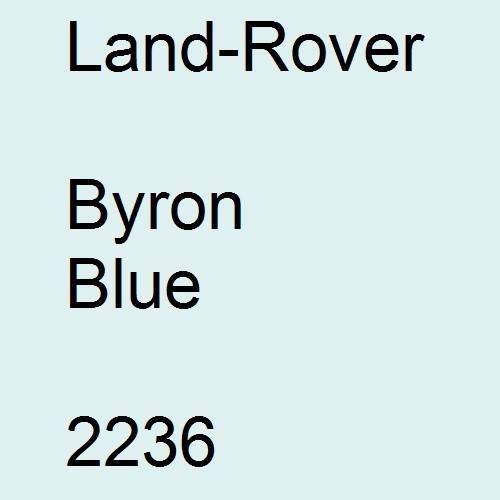 Land-Rover, Byron Blue, 2236.